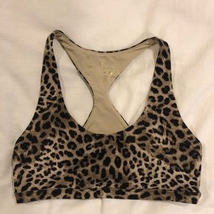 Spiritual gangster leopard print active bra